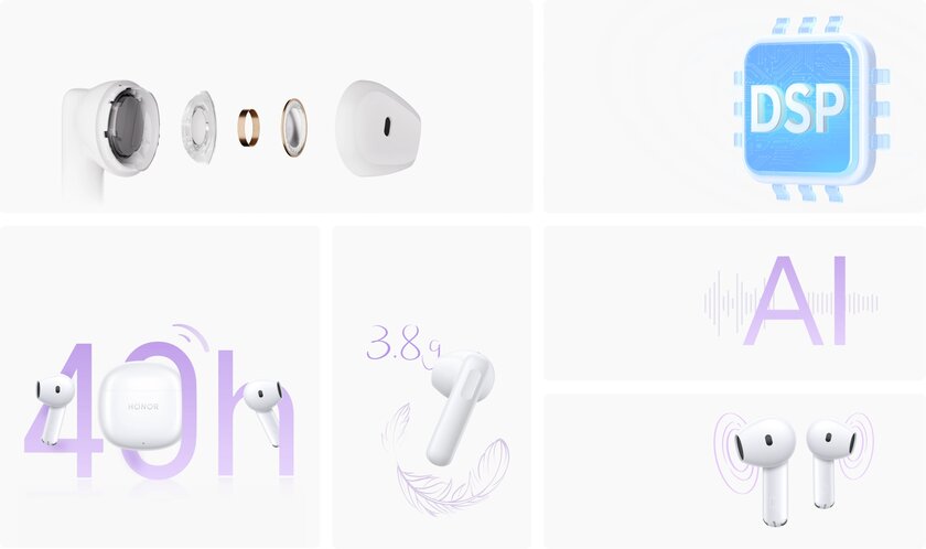 В России стартовали продажи наушников-вкладышей HONOR Earbuds X6 с узнаваемым дизайном